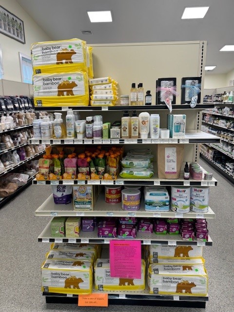 Baby Products on Shelf Baby Products on Shelf